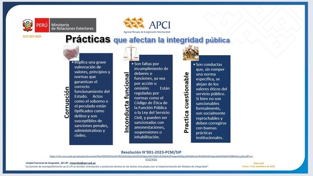 Prácticas que afectan la integridad pública