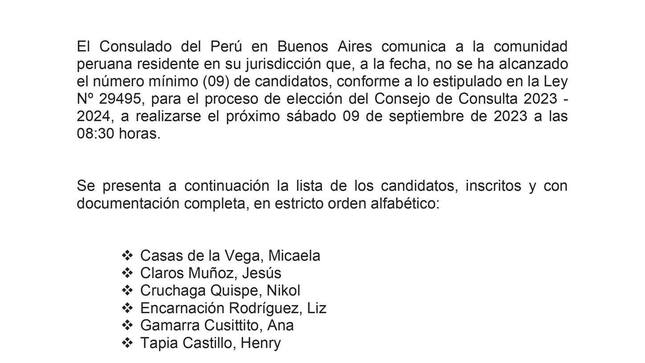 listado de candidatos