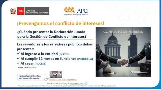 ¡Prevengamos el conflicto de intereses!