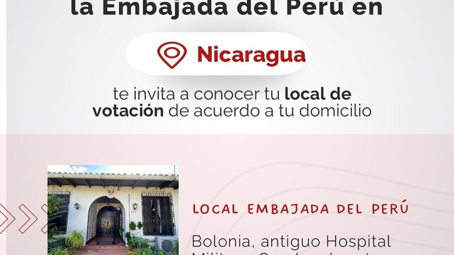 Local de Votación en Nicaragua, Elecciones Generales 2026