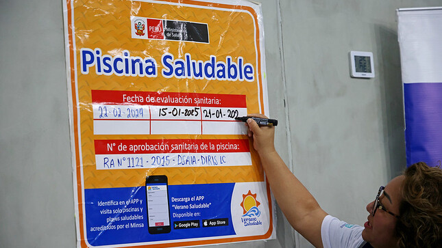 Piscinas del Centro Acuático de la sede Legado Videna son certificadas como saludables por el Ministerio de Salud