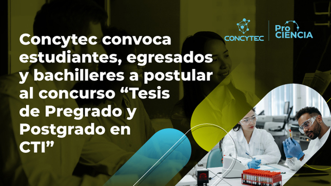 El objetivo de este concurso es promover la investigación en ciencia, tecnología e innovación tecnológica en estudiantes de pregrado y postgrado mediante el financiamiento de tesis, para la obtención de títulos y grados académicos.
