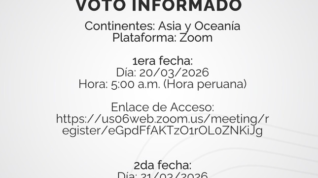 Fechas de charlas