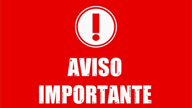 Aviso Importante