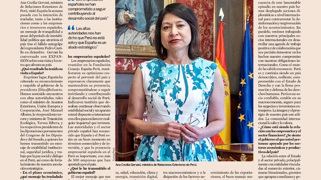 Imagen de entrevista a Canciller Gervasi.