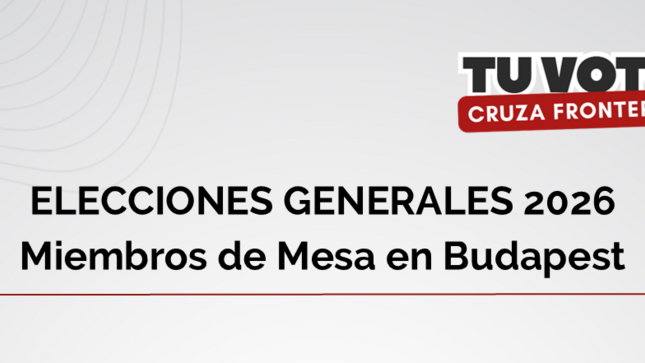 Banner. Miembros de Mesa en Budapest