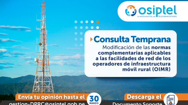Consulta temprana sobre modificación de las Normas Complementarias - OIMR