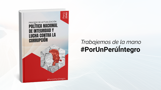 Imagen de ilustrativa de la actualización de la Política Nacional de Integridad y Lucha contra la Corrupción
