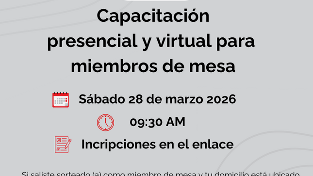 Capacitación para Miembros de Mesa