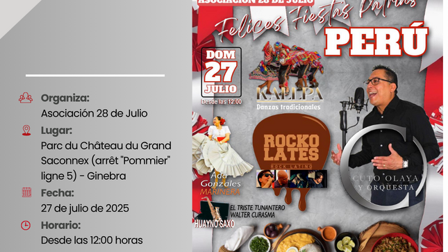 Festival gastronómico en Ginebra este domingo 27 de julio
