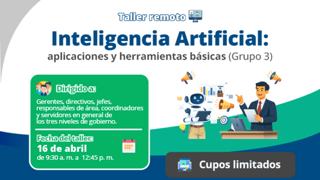 Imagen del Taller remoto: Inteligencia Artificial: aplicaciones y herramientas básicas
