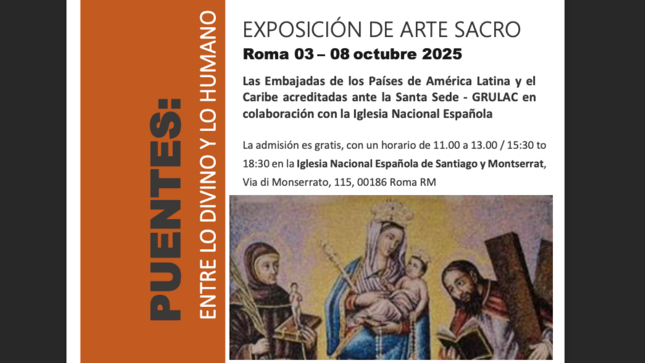 Invitación a exposición Arte Sacro