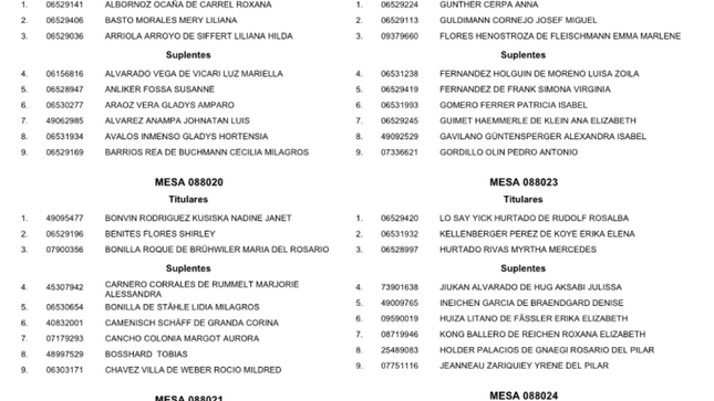 Miembros de mesa 1